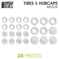 Moldes de Silicona Ruedas y Tapacubos