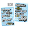 Calcas al agua - Mix Graffitis - Oro y Plata
