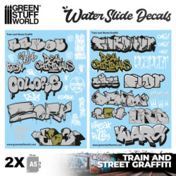 Calcas al agua - Mix Graffitis - Oro y Plata
