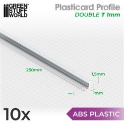 Perfil Plasticard DOBLE-T 1 mm