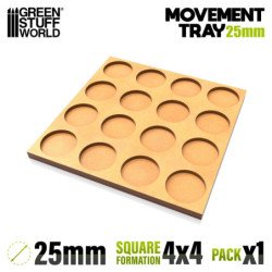 Bandejas de Movimiento DM 25mm 4x4 - Hostigador Filas