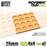 Bandejas de Movimiento DM 25mm 4x4 - Hostigador Filas
