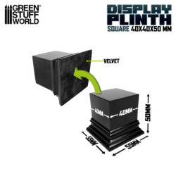 Peana madera cuadrada 4x4 cm Negro