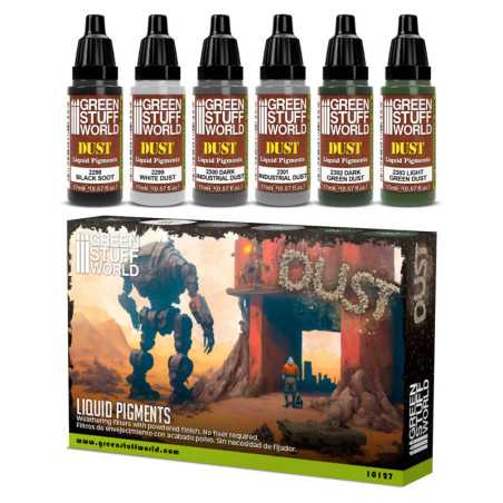 Set Pigmentos Liquidos - Polvo