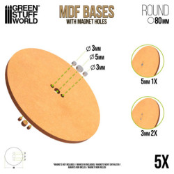 Peanas DM - Redondas 80 mm