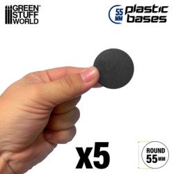 Peanas de Plástico - Redondas 55mm NEGRO