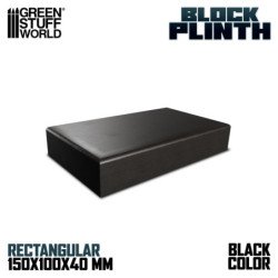 Base de Madera Rectangular 15x10 cm Negro