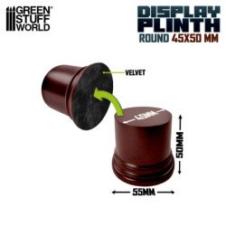 Peana madera redonda 4,5 cm - Avellana