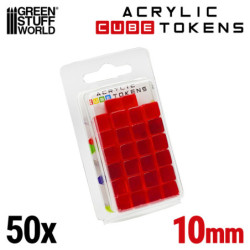 Tokens Cubos Rojos 10mm