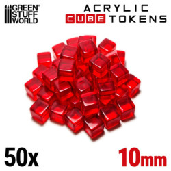 Tokens Cubos Rojos 10mm