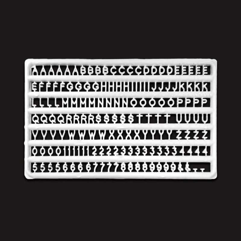 Letras y números 2 mm