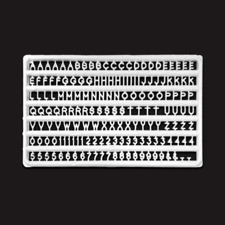 Letras y números 2 mm