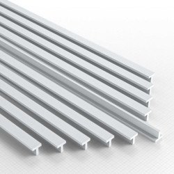 Perfil Plasticard Perfil-T 4mm
