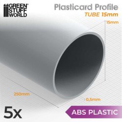 Perfil Plasticard TUBO 15mm - TUBERIA