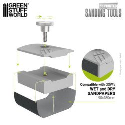 Soporte para papel de lija - Plano