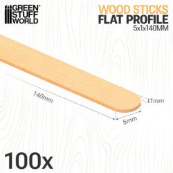 Liston Plano Madera de Abedul 5mm