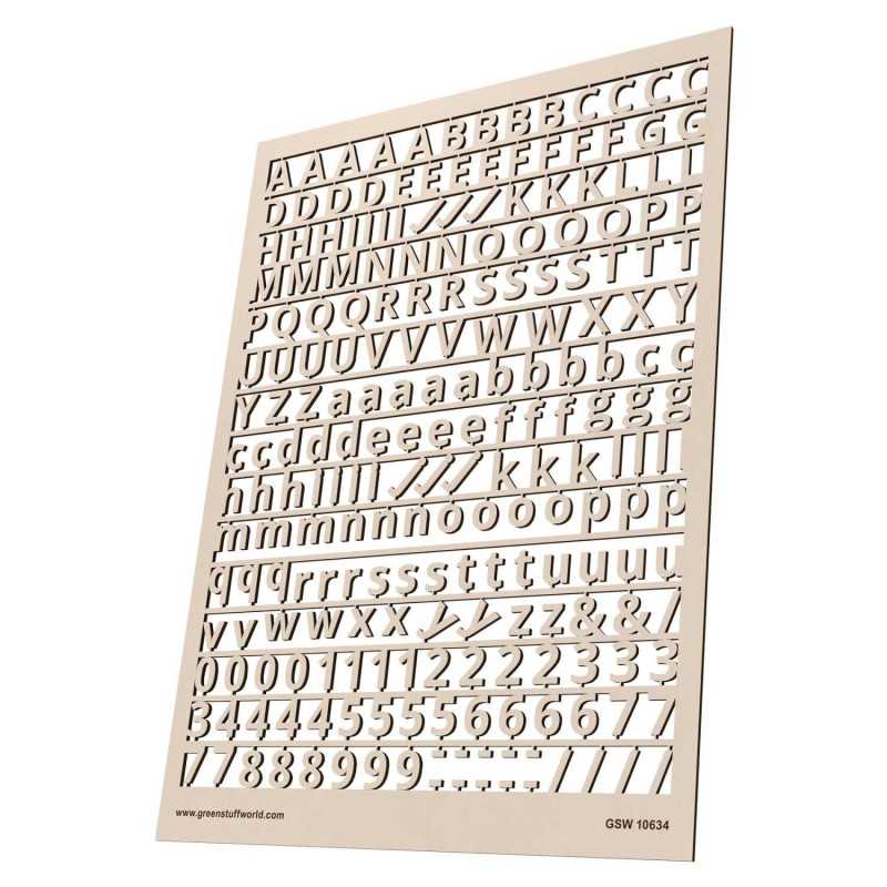Letras y números 10 mm ESTANDAR