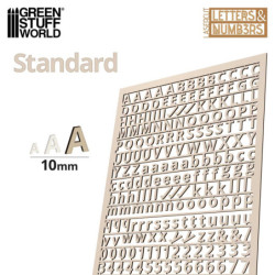 Letras y números 10 mm ESTANDAR