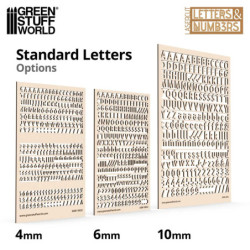 Letras y números 10 mm ESTANDAR