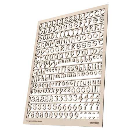 Letras y números 10 mm GOTICOS