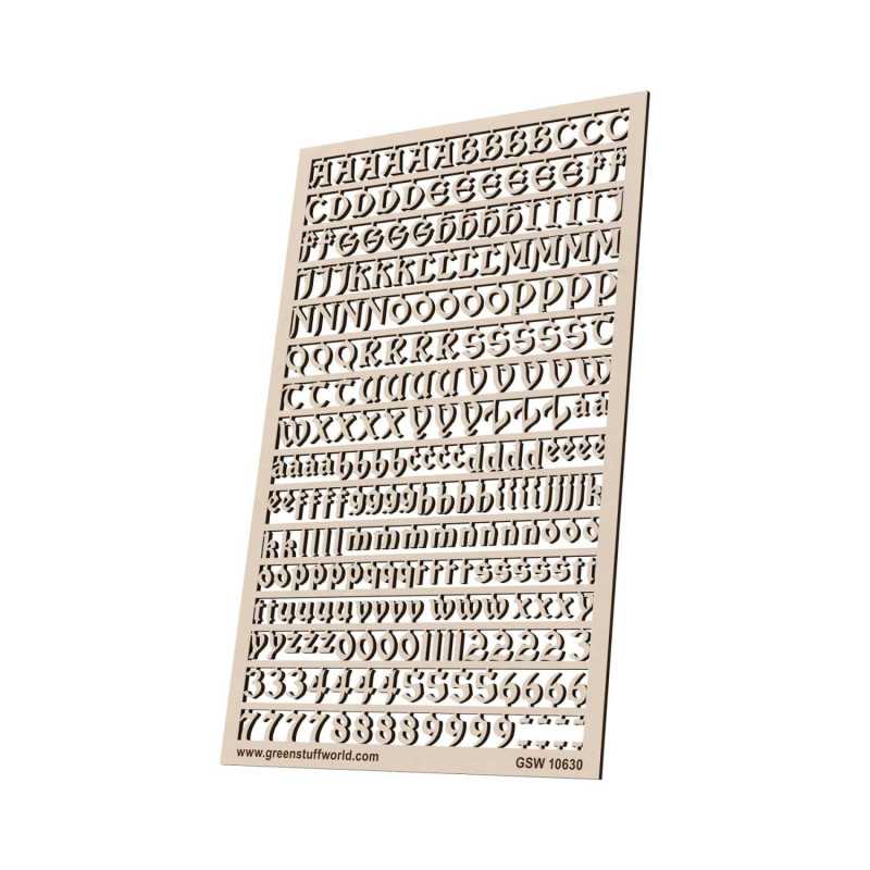 Letras y números 6 mm GOTICOS