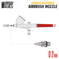 Obturador Aerografo 0.2mm