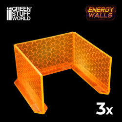 3x Muros de Energía Grande - Naranja Fluorescente