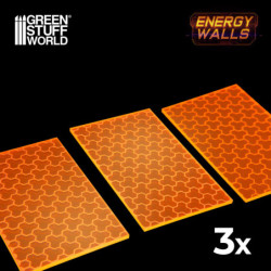 3x Muros de Energía Grande - Naranja Fluorescente