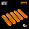 5x Muros de Energía Pequeños - Naranja Fluorescente