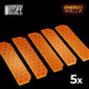5x Muros de Energía Pequeños - Naranja Fluorescente