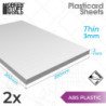 Plancha Plasticard ABS 3 mm - COMBOx2 planchas