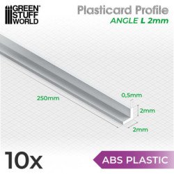 Perfil Plasticard ANGULO-L 2 mm