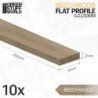 Liston Plano Madera de Haya 6x250mm
