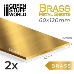 Lamina Metal - LATON 60x120mm (Pack x2)