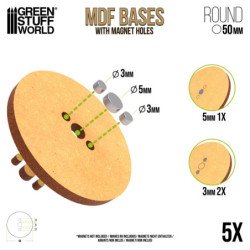 Peanas DM - Redondas 50 mm