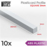 Perfil Plasticard BARRA CUADRADA 3 mm