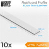 Perfil Plasticard uPVC - Fino 0.50mm x 4mm