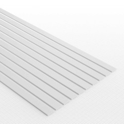 Perfil Plasticard uPVC - Fino 0.50mm x 4mm
