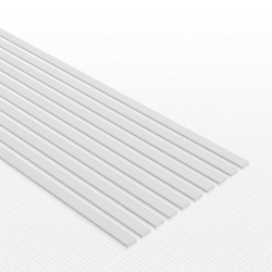 Perfil Plasticard uPVC - Fino 0.50mm x 3mm
