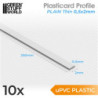 Perfil Plasticard uPVC - Fino 0.50mm x 2mm