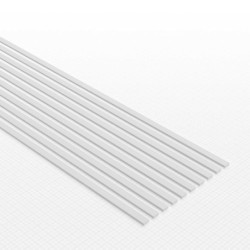 Perfil Plasticard uPVC - Fino 0.50mm x 2mm