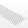 Perfil Plasticard uPVC - Fino 0.50mm x 2mm