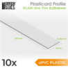 Perfil Plasticard uPVC - Ultra Finas 0.25mm x 6mm