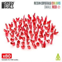 Cristales de Resina ROJO - Pequeños