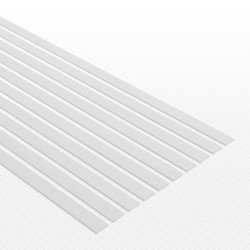Perfil Plasticard uPVC - Ultra Finas 0.25mm x 4mm