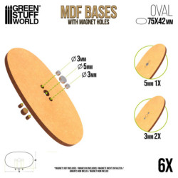 Peanas DM - Ovaladas AOS 75x42mm
