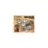 8x Botones Steampunk MOVIMIENTOS RELOJ - Plata