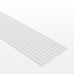 Perfil Plasticard uPVC - Ultra Finas 0.25mm x 2mm