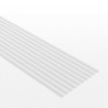 Perfil Plasticard uPVC - Ultra Finas 0.25mm x 2mm