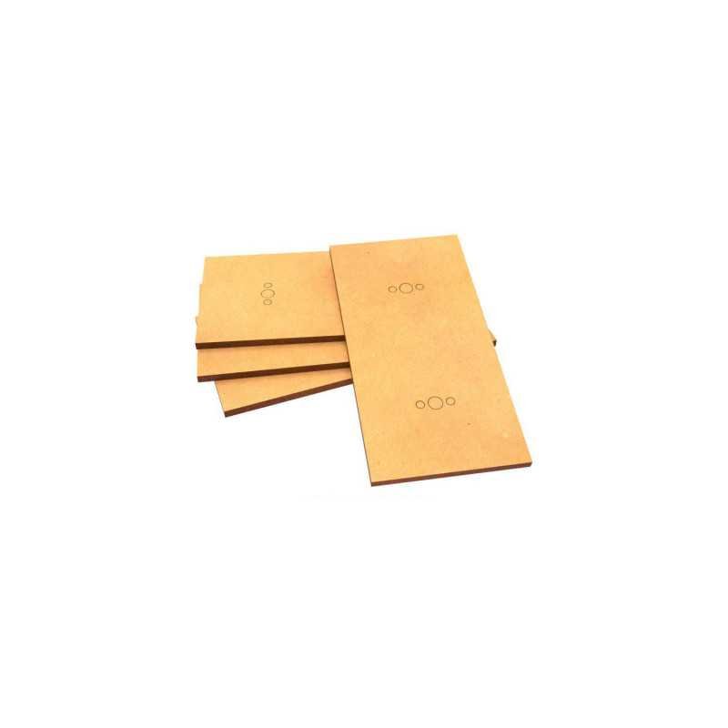 Peanas DM - Rectangulares 100x50mm